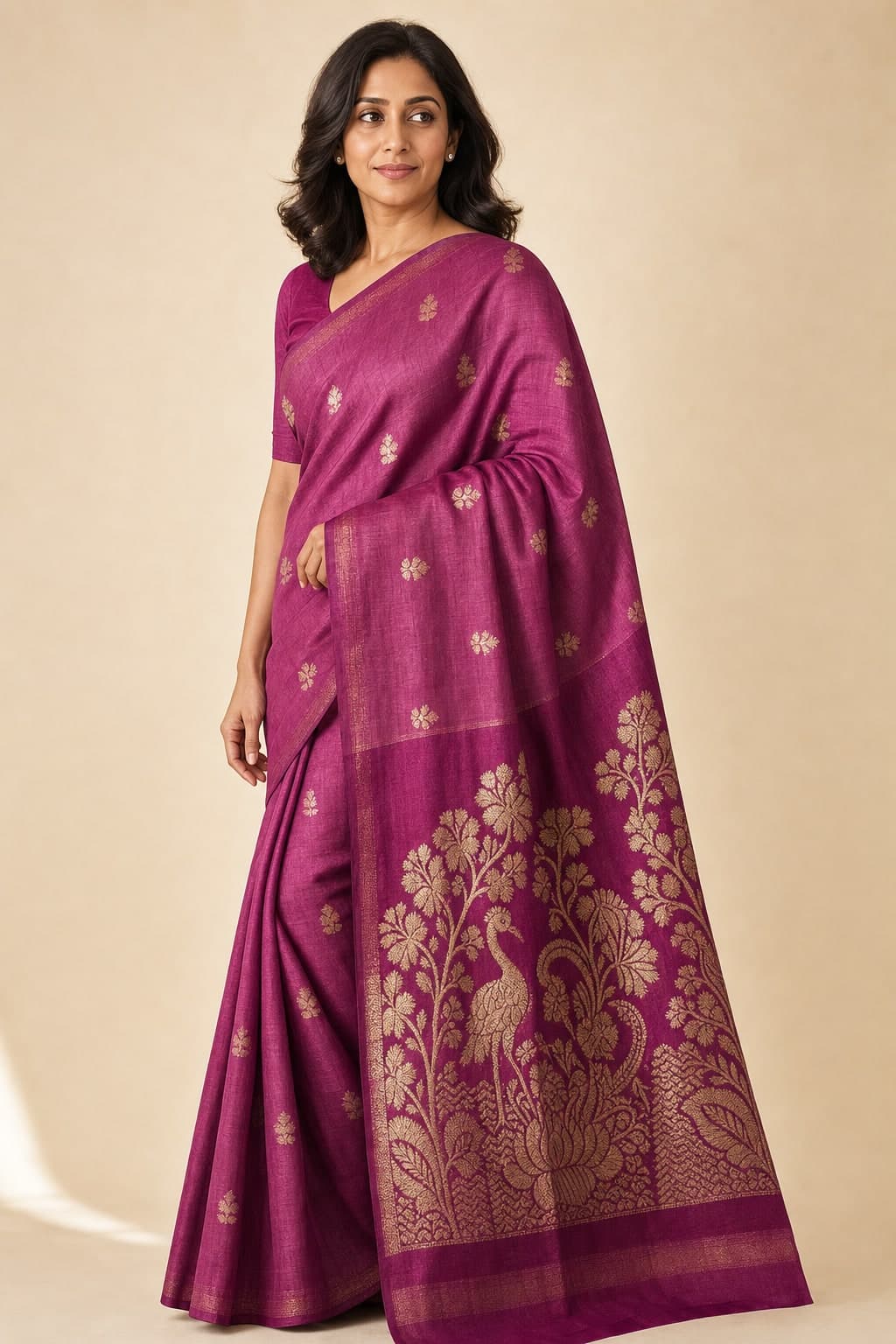 Wine Silk Floral — styled view
