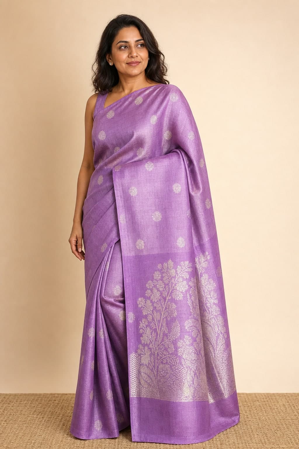 Purple Silk Floral — styled view