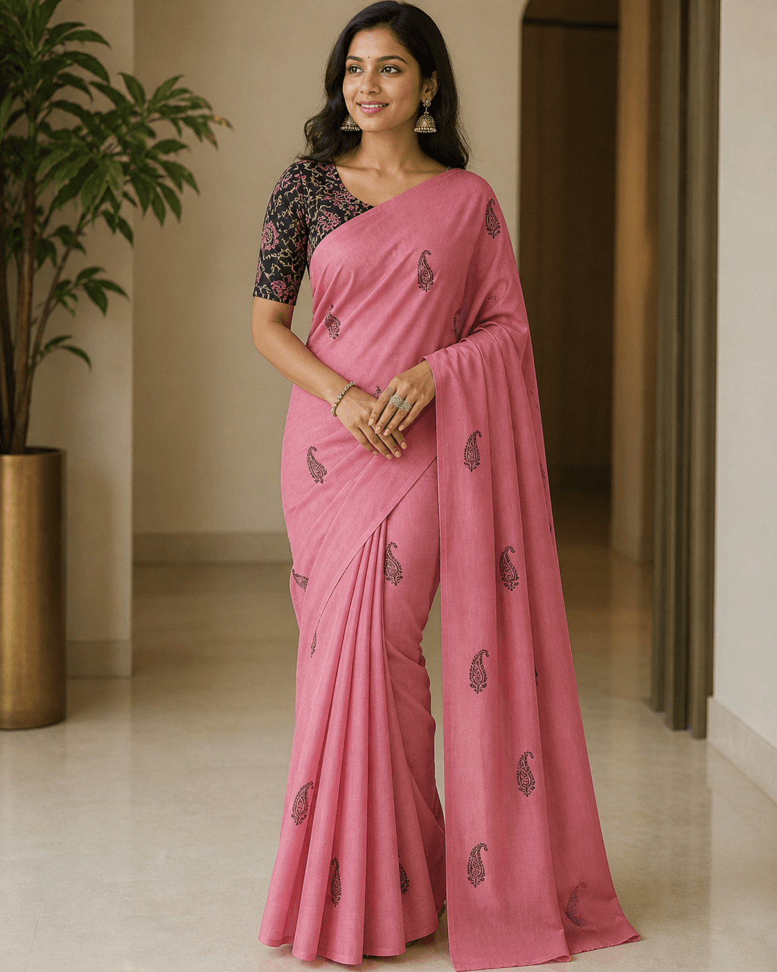 Pink Cotton Paisley